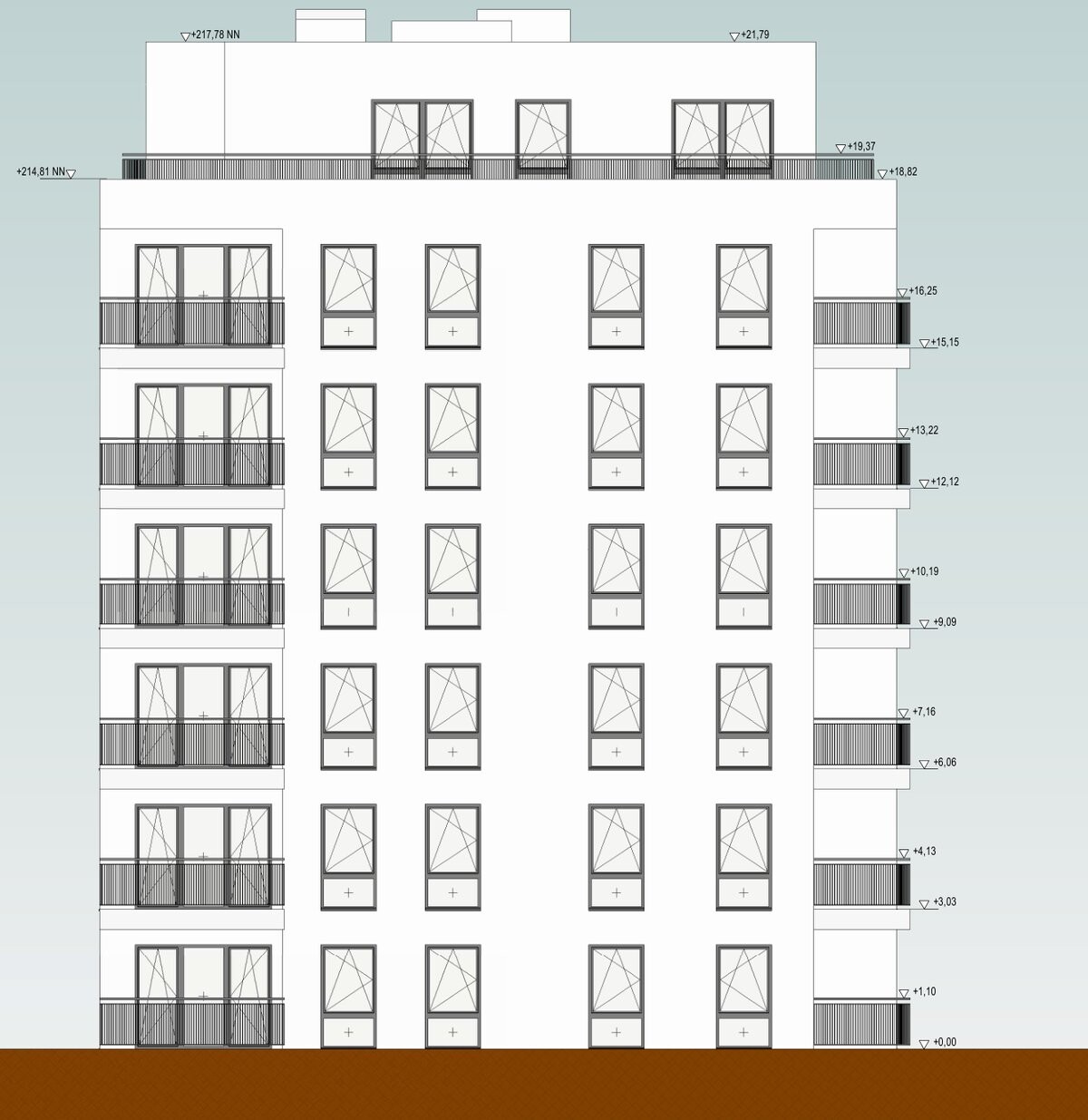 Haus 3 – Ansicht Nord (Vorplanung)