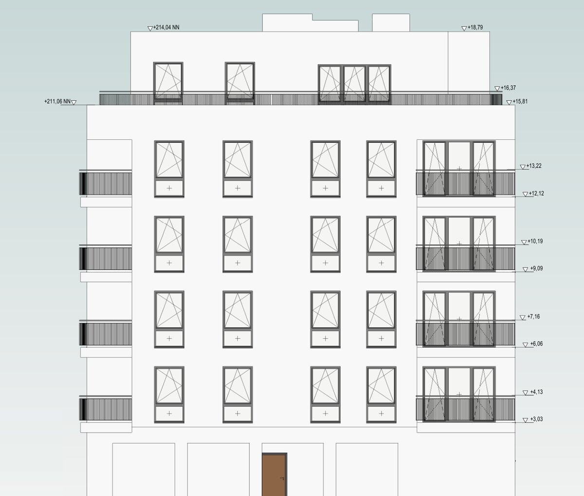 Haus 4 – Ansicht (Vorplanung)